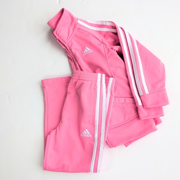 Adidas Girls Classic Tricot Jacket and Track Pants - Picture 1 of 12